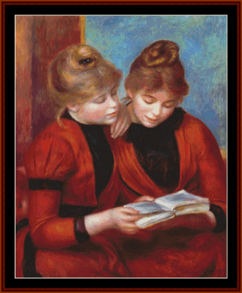 Two sisters - Renoir cross stitch pattern