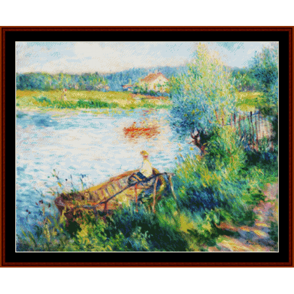 Boating in Bougival - Renoir cross stitch pattern
