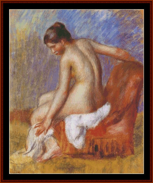 Nude in Armchair - Renoir cross stitch pattern