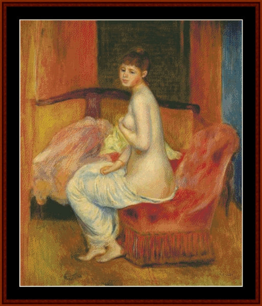 Seated Nude, 1885 - Renoir cross stitch pattern