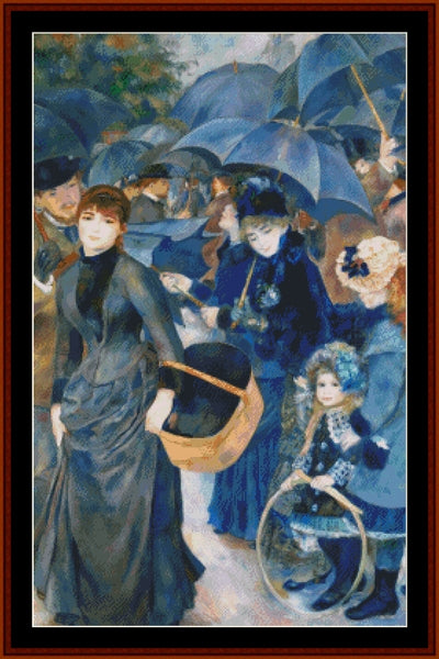 The Umbrellas - Pierre Auguste Renoir pdf cross stitch pattern