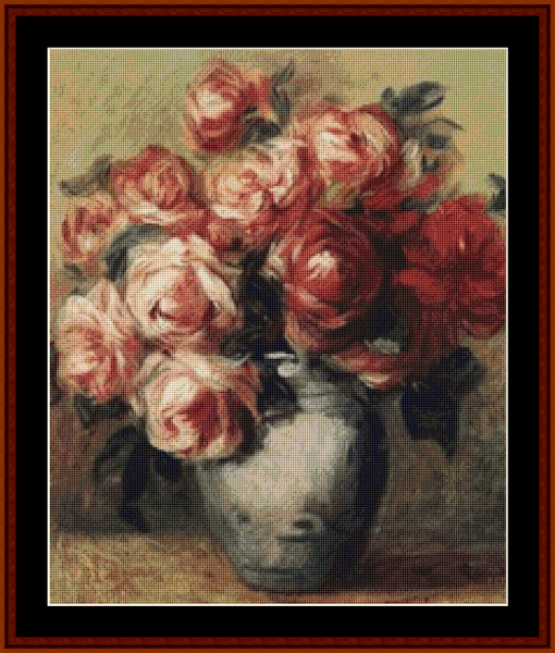 Nature Morte aux Roses (Small) - Renoir cross stitch pattern