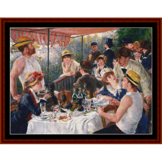 Luncheon of the Boating Party - Renoir cross stitch pattern