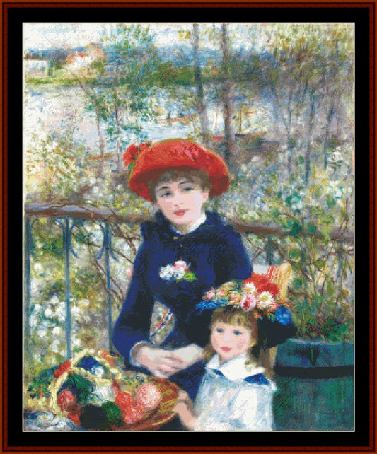 On the Terrace - Renoir cross stitch pattern