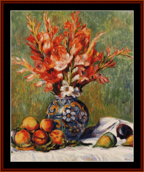 Flowers and Fruit 1889 - Renoir cross stitch pattern