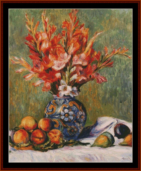 Flowers and Fruit 1889 - Pierre Auguste Renoir pdf cross stitch pattern