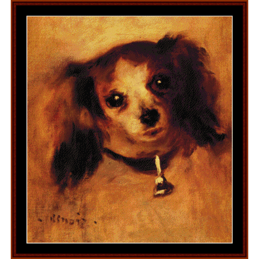 Head of a Dog - Renoir cross stitch pattern