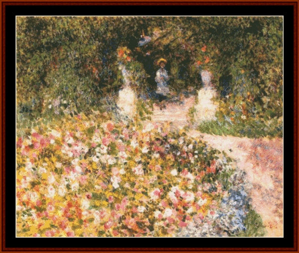 The Garden - Renoir cross stitch pattern