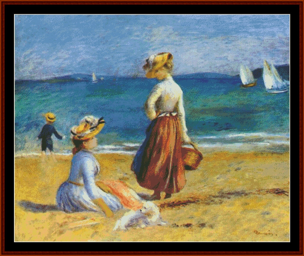 Figures on the Beach - Renoir cross stitch pattern