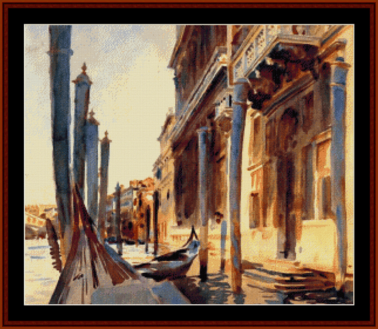 Grand Canal, Venice - J.S. Sargent cross stitch pattern