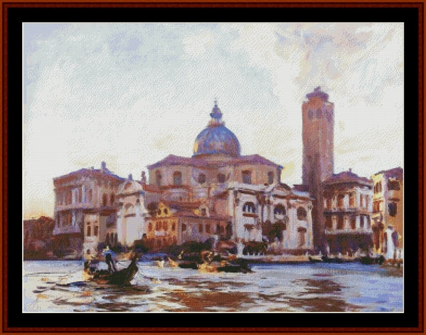 Palazzo Labbia, Venice - John Singer Sargent pdf cross stitch pattern