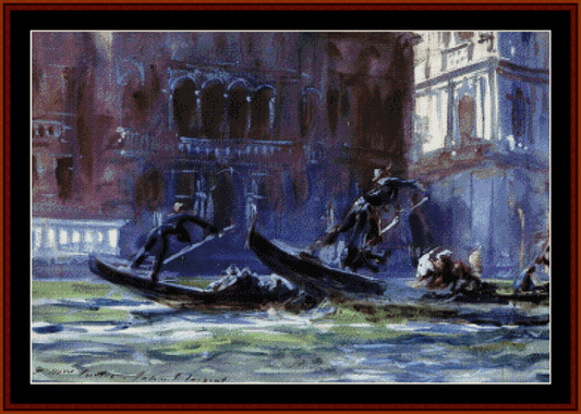 Festa della Regatta - J.S. Sargent cross stitch pattern