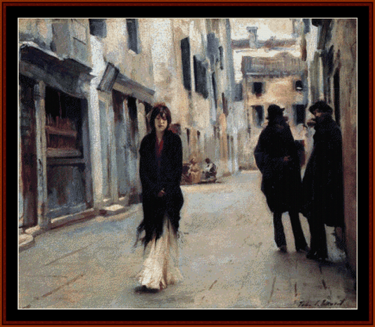 Street in Venice - J.S. Sargent cross stitch pattern