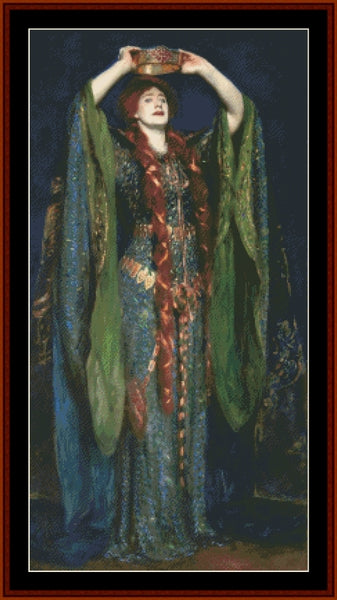 Lady Macbeth - J.S. Sargent pdf cross stitch pattern