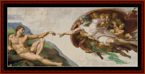 The Creation - Michelangelo cross stitch pattern