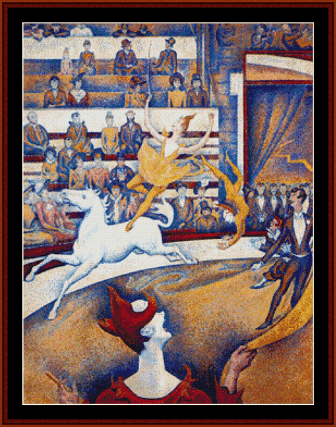 Le Cirque - Georges Seurat cross stitch pattern