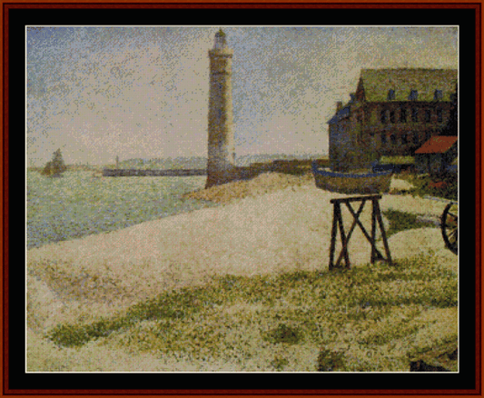 Lighthouse at Honfleurs - Georges Seurat cross stitch pattern