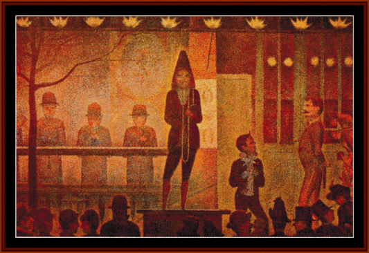 La Parade - Georges Seurat cross stitch pattern