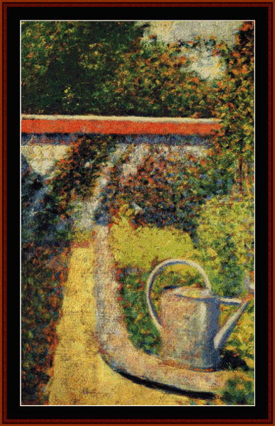 The Watering Can - Georges Seurat cross stitch pattern