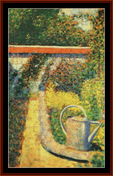 The Watering Can - Georges Seurat pdf cross stitch pattern