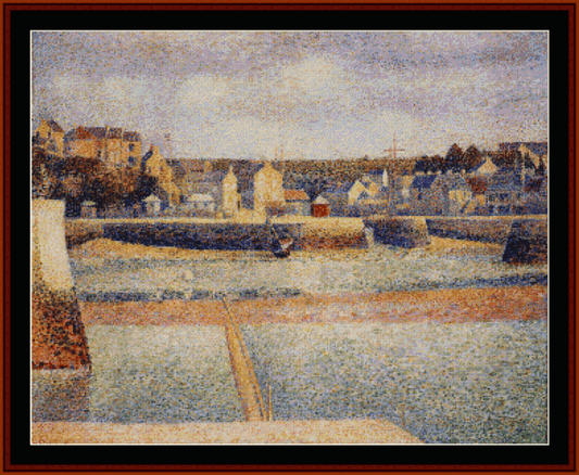 Port en Bessin, Low Tide - Georges Seurat cross stitch pattern