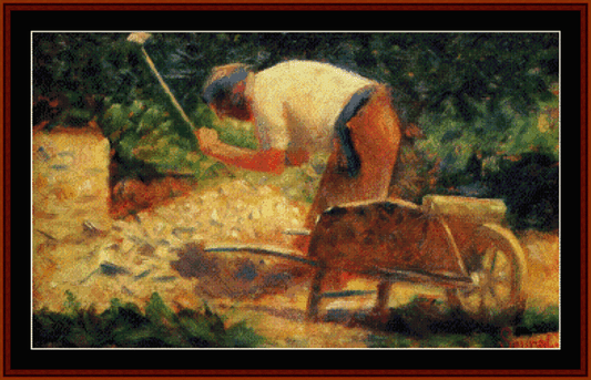 Stone Breaker, 1883 - Georges Seurat cross stitch pattern