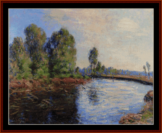 Banks of the Loing, 1896 - Alfred Sisley cross stitch pattern