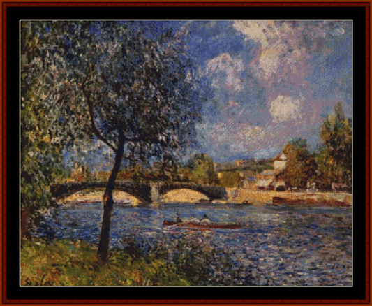 Rowers - Alfred Sisley cross stitch pattern