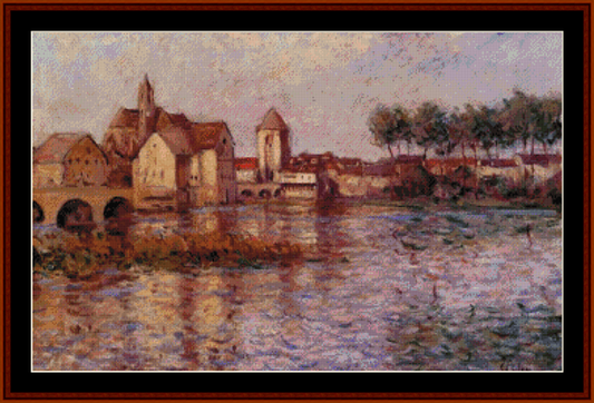 Moret Sur Loing, 1892 - Alfred Sisley cross stitch pattern