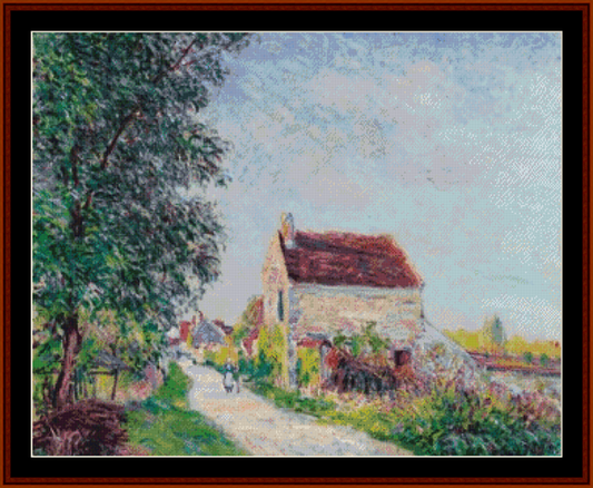 The Village of Saldons- Alfred Sisley cross stitch pattern