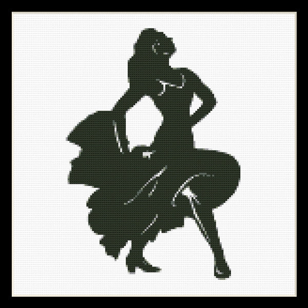 Flamenco Dancer III pdf cross stitch pattern