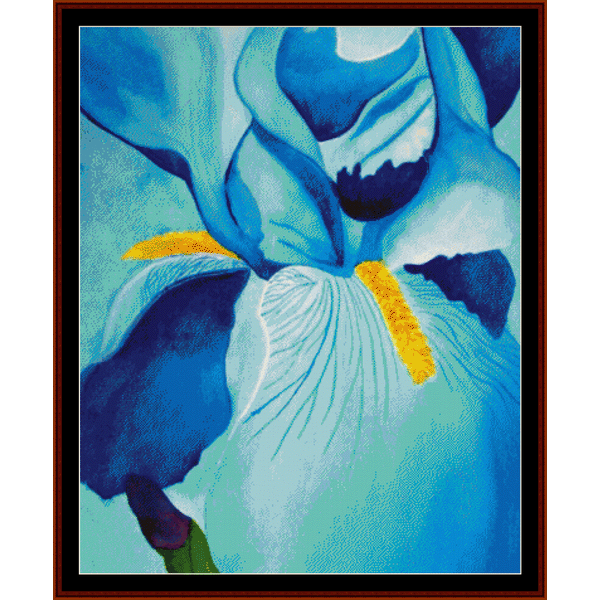 Blue Iris cross stitch pattern
