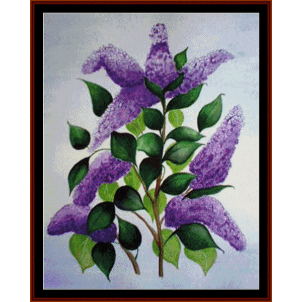 Lilacs cross stitch pattern