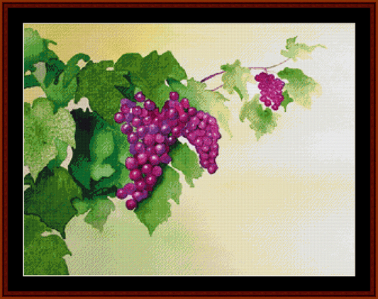 Grape Vine pdf cross stitch pattern