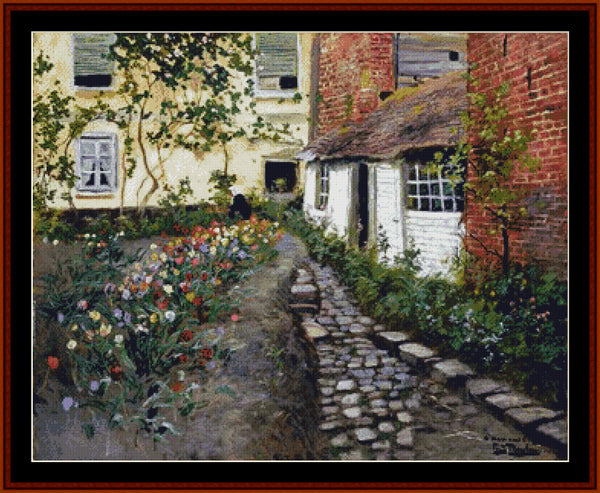 A Garden - Fritz Thaulow pdf cross stitch pattern