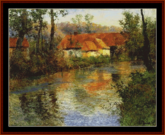 A Stream in Springtime - Fritz Thaulow pdf cross stitch pattern