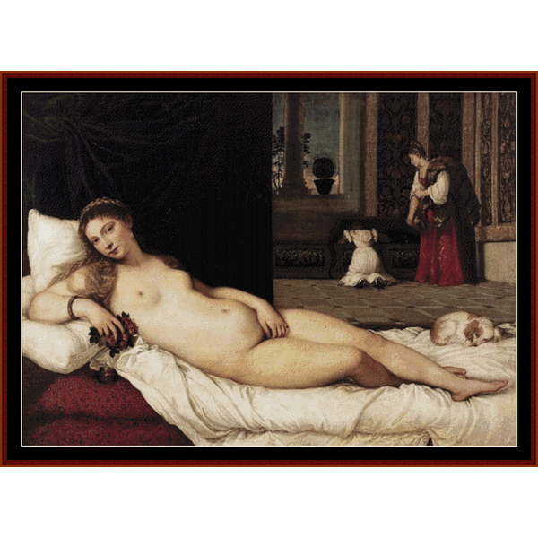 Venus of Urbino - Titian cross stitch pattern