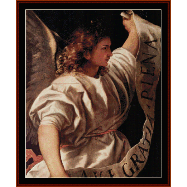 Angel, 1522 - Titian cross stitch pattern