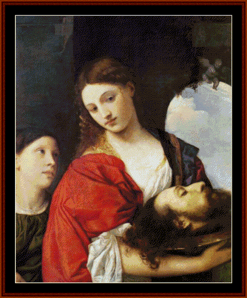 Judith with Head of Holofernes - Titian cross stitch pattern