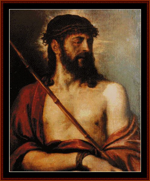 Ecce Homo - Titian cross stitch pattern