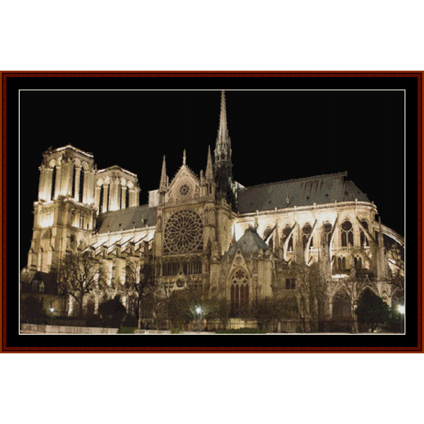 Tribute to Notre Dame cross stitch pattern