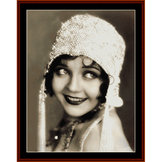 Flapper with Beaded Cap cross stitch pattern