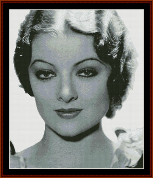 Myrna Loy - Vintage Celebrity pdf cross stitch pattern