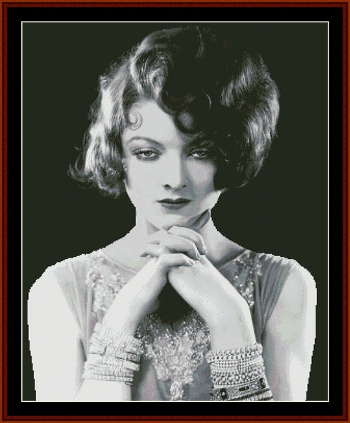 Myrna Loy II - Vintage Celebrity pdf cross stitch pattern