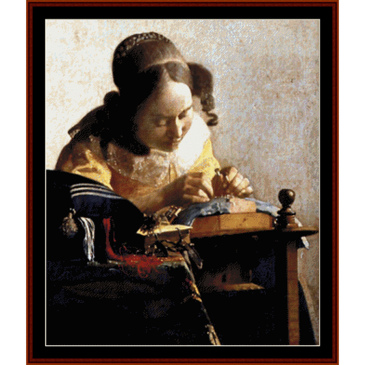 The Lacemaker - Vermeer cross stitch pattern