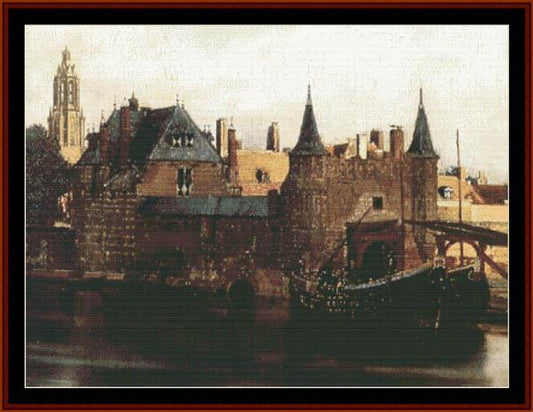 View of Delft - Vermeer cross stitch pattern