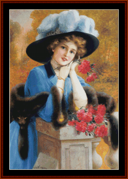 Carnations are for Love - Emile Vernon pdf cross stitch pattern