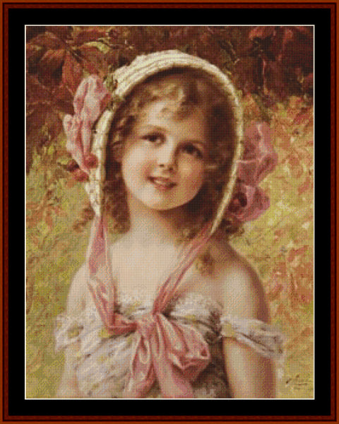 The Cherry Bonnet - Emile Vernon pdf cross stitch pattern