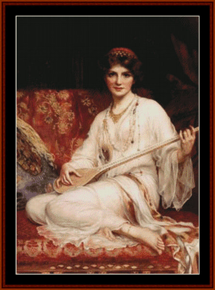 Odalisque - Emile Vernon pdf cross stitch pattern