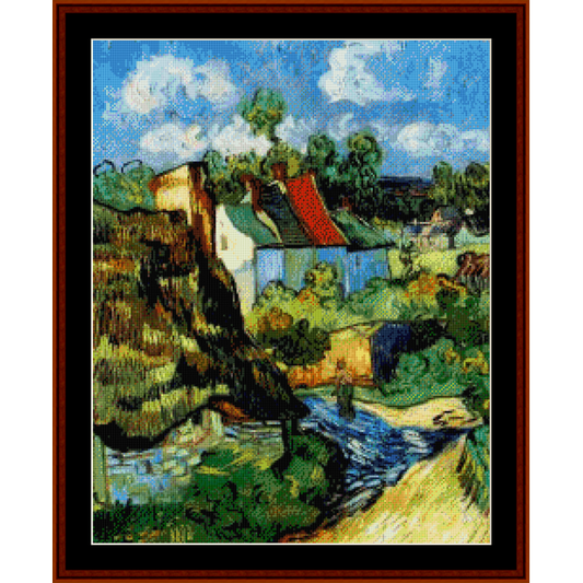 House at Auvers - Van Gogh cross stitch pattern